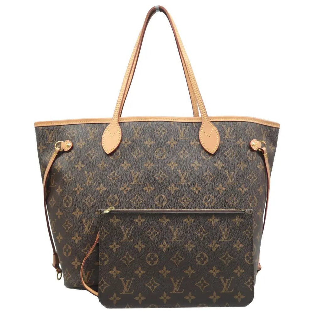 100% Authentic Louis Vuitton Neverfull MM Brown W/P Monogram Canvas Shoulder Bag - Picture 1 of 12